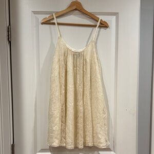 S | Urban Outfitters | Flowy Cream Lace Midi Dress